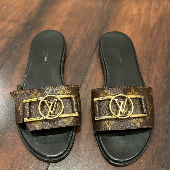LOUIS VUITTON Lock It mule Sandals Size 37 7 - Picture 2 of 7